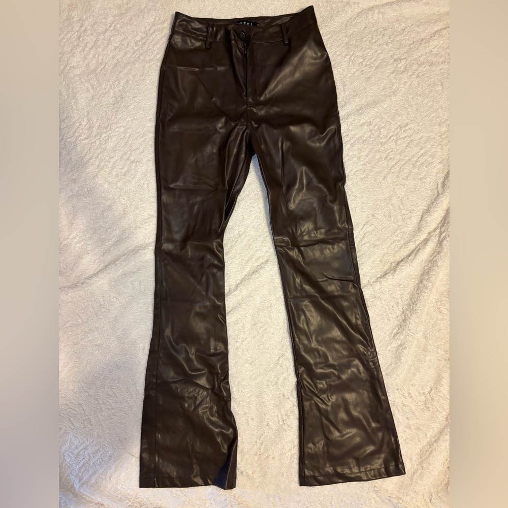 Motel Rocks Chocolate Faux Leather Pants